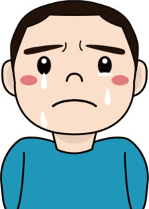 泣いてる男の子